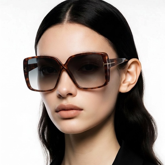 Tom Ford Accessories - New Authentic Tom Ford Women's Gradient Brown Sunglasses TF1117 53p